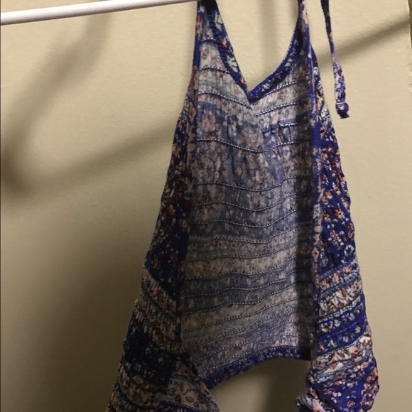 colorful smocked halter top - Picture 3 of 4