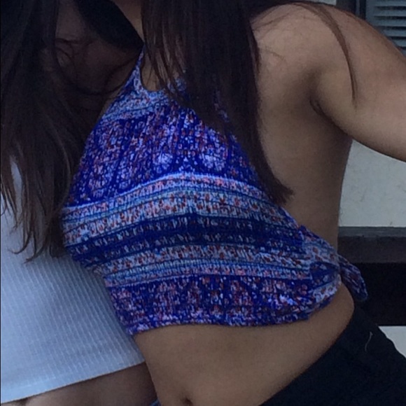 colorful smocked halter top - Picture 4 of 4