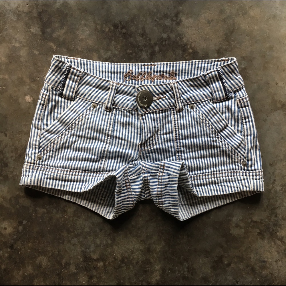 Bubblegum Blue Striped Shorts.