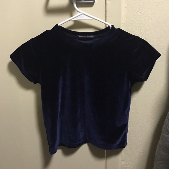 blue velvet brandy melville top - Picture 2 of 3