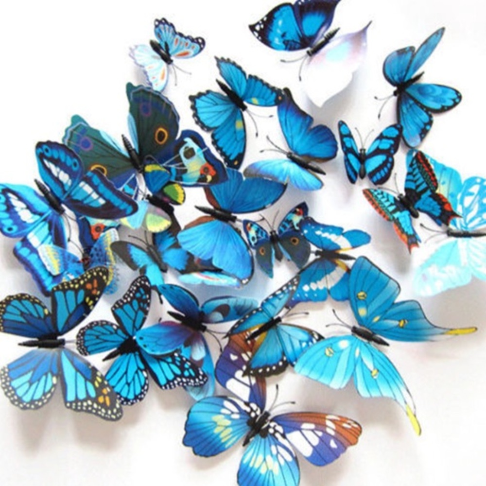 12 magnetic butterflies