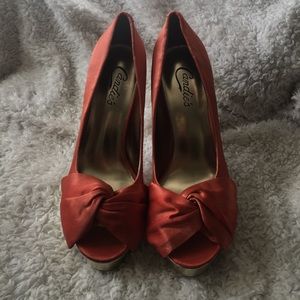 Worn once! Satin Stilettos!