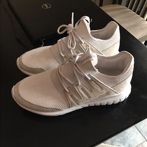White adidas tubulars