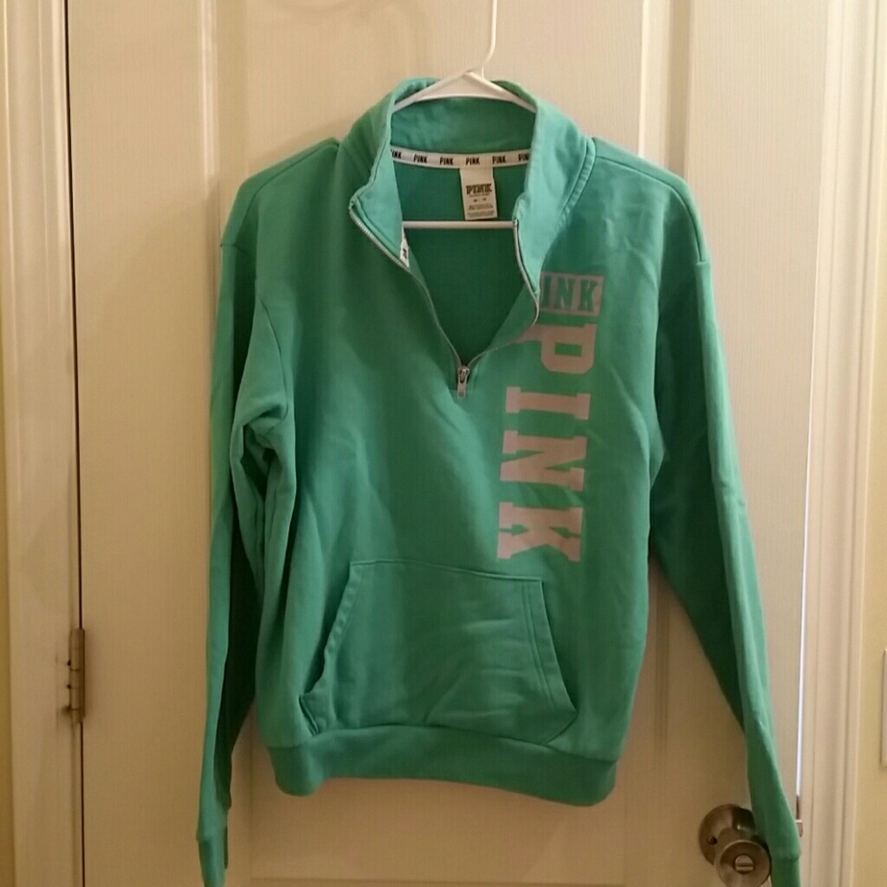PINK 3/4 zip sweatshirt