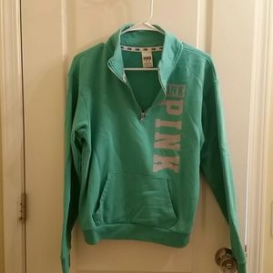 PINK 3/4 zip sweatshirt