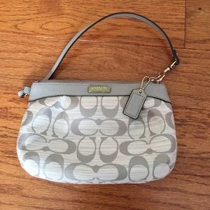 Gray Coach Wristlet