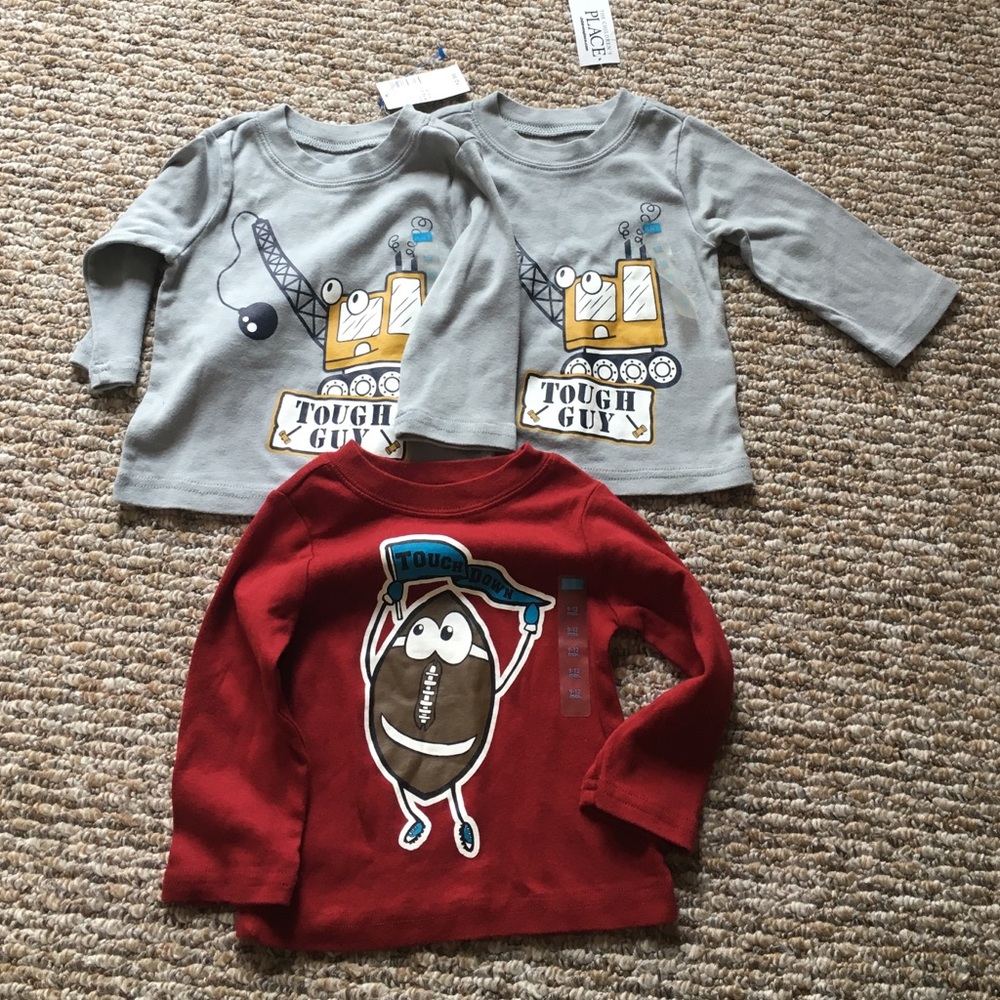 3 long sleeve baby shirts