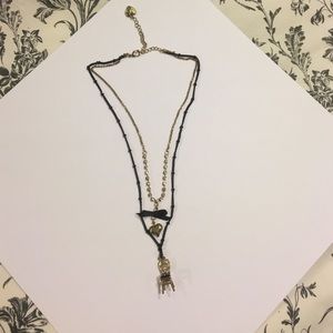 Gold and black Betsey necklace