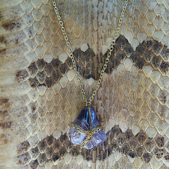 Natural Amethyst Necklace - Picture 3 of 3