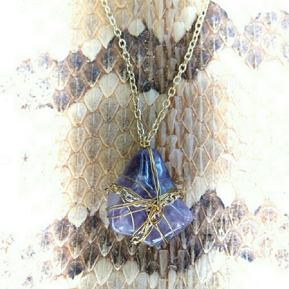 Natural Amethyst Necklace - Picture 1 of 3