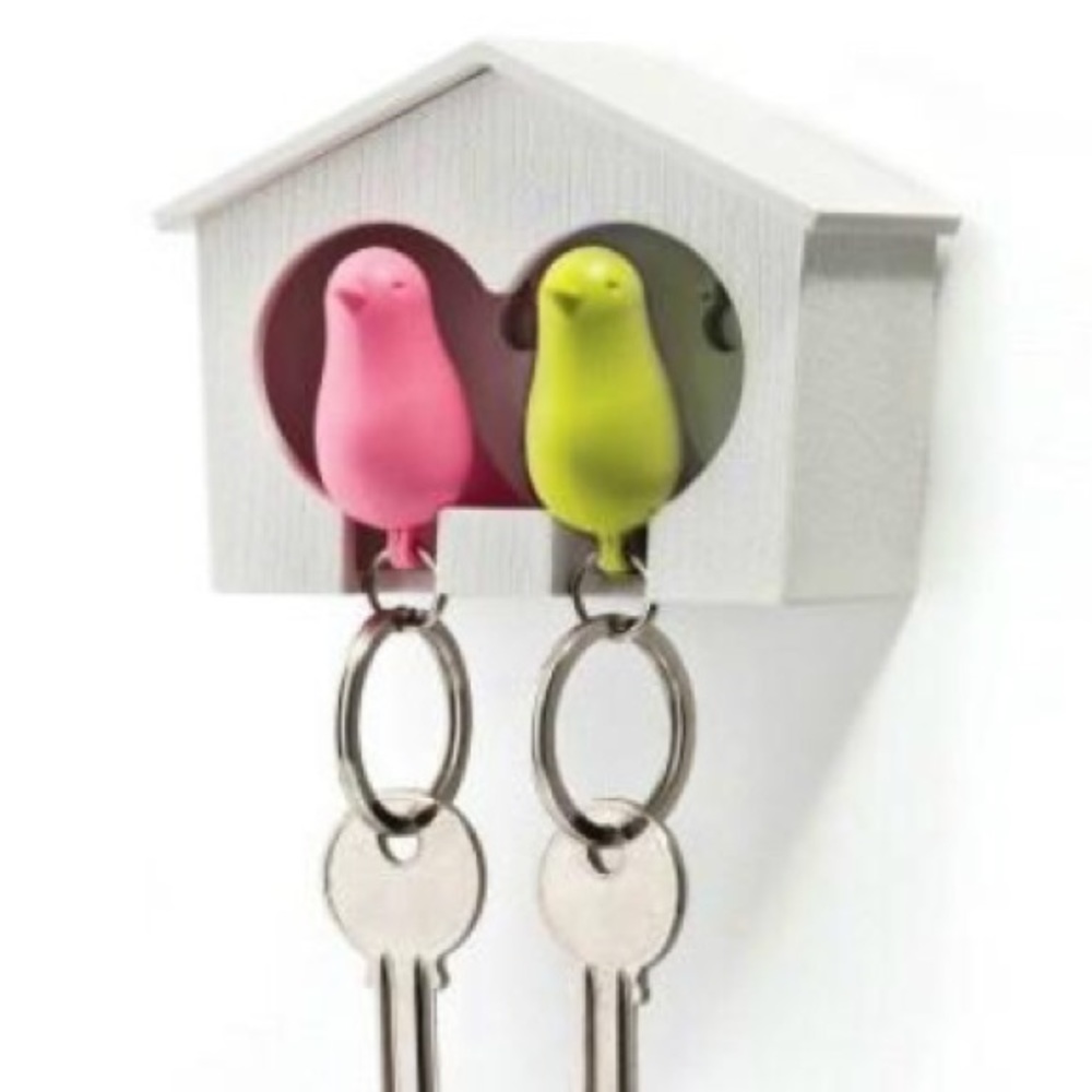 Duo sparrow keychain