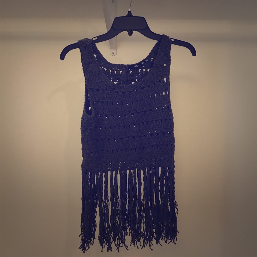 Sportsgirl macrame beach crop top