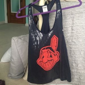 Sequin Cleveland Indians tank top