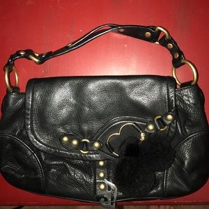 Juicy Couture Black Leather Shoulder Bag