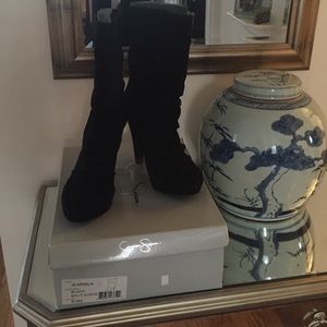 Jessica Simpson suede black boots. Size 9