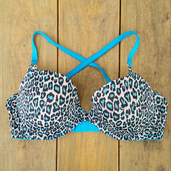 PINK Victoria's Secret Other - VS PINK Total Sweetheart Demi Bra (Blue Leopard)