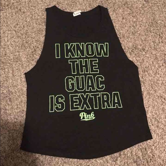 Pink VS "I Know The Guac Is Extra" Boyfriend Tank - Picture 2 of 4