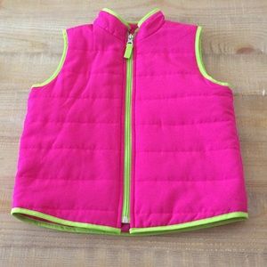 J.Kaki girls hot pink puffer vest