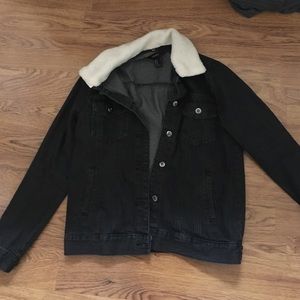 Faux fur collared jacket