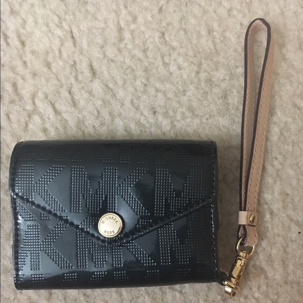 Green Michael Kors wristlet, iPhone 4