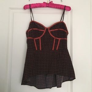 BarIII Sexy Corset Top Hi-Low