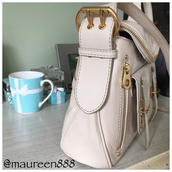 HTF! MBMJ Petal to the Metal Natasha Bag [beige] - Picture 3 of 4