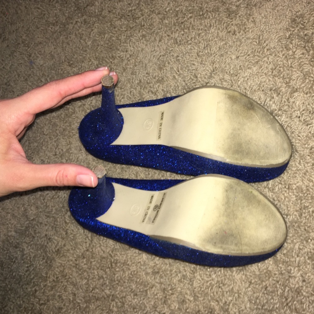 Blue glitter pumps - Picture 4 of 4