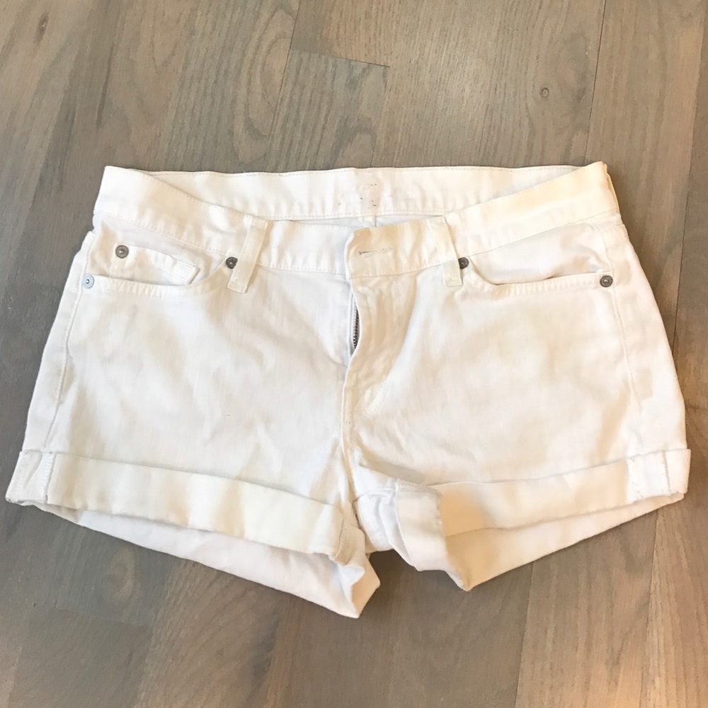Off white jean 7 for all mankind cuff shorts