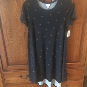 NWT LulaRoe Carly black with copper toned dots 🌻