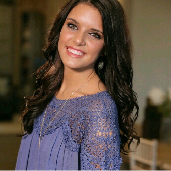 •Blue Lace Embellished Dress• - Picture 2 of 3