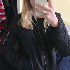 Black bomber jacket