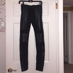 Bcbg black leather leggings