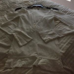 White long sleeve top