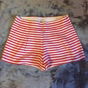 Red & White striped shorts