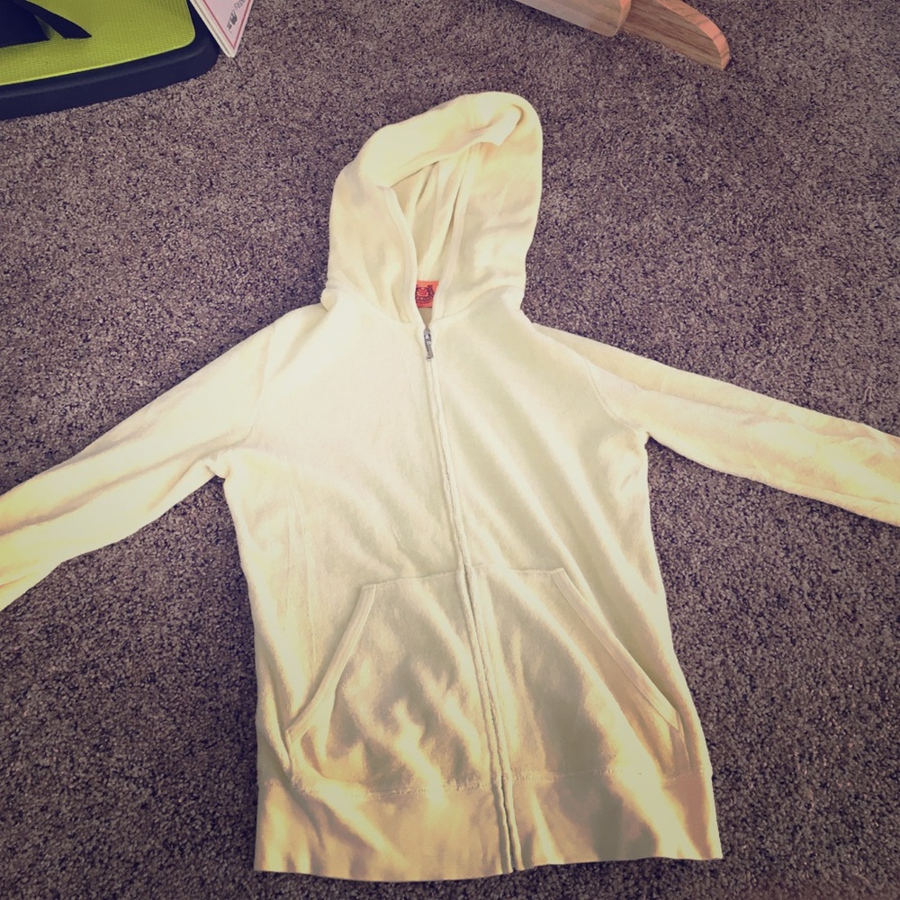Juicy couture yellow hoodie. 3/4 sleeves