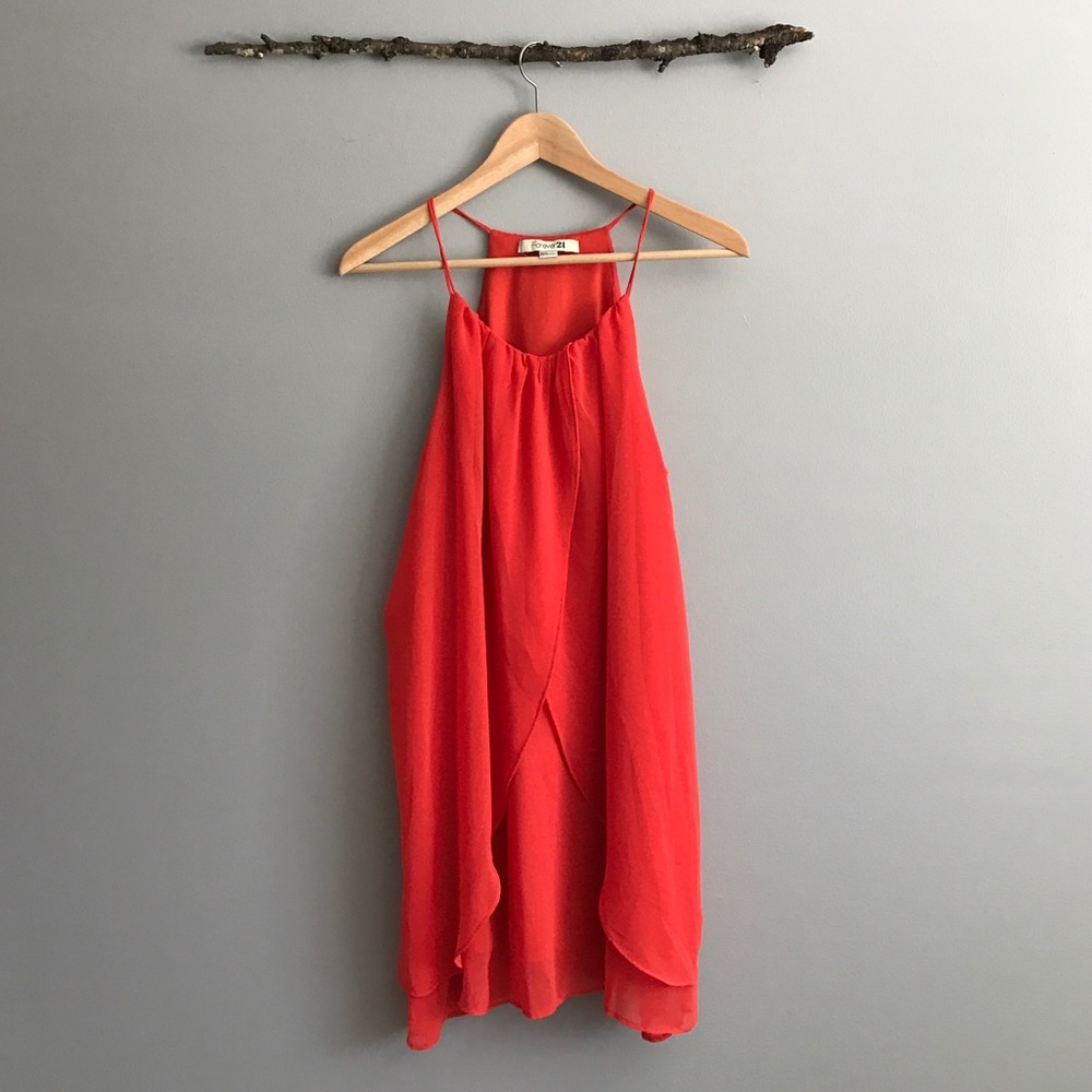 Tangerine Cross-Flow Dress