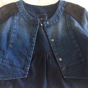 7 for all mankind cropped jean jacket