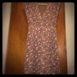 Tan floral dress