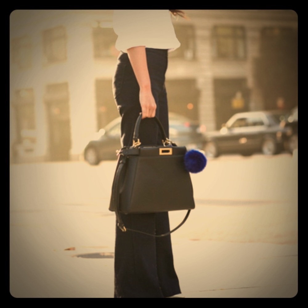 J Brand Black Tailored High Rise Flare Jeans
