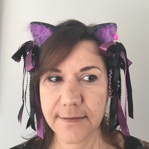 Purple Cat Ear Headband
