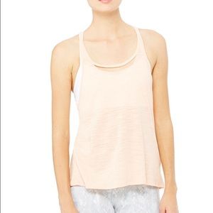 NWT ALO Yoga Split Tank, tropical peach, small