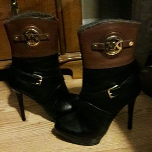 Michael Kors black leather boots