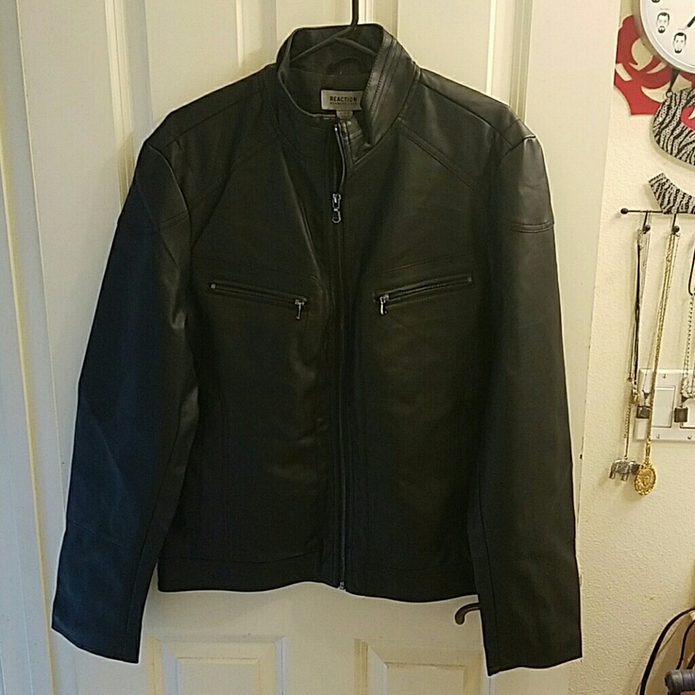 Black leather jacket
