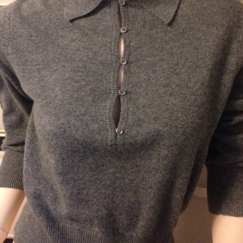 100% Cashmere sweater 1/4 sleeves XS