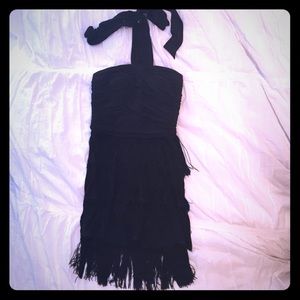 Black fringe cocktail dress!!!!