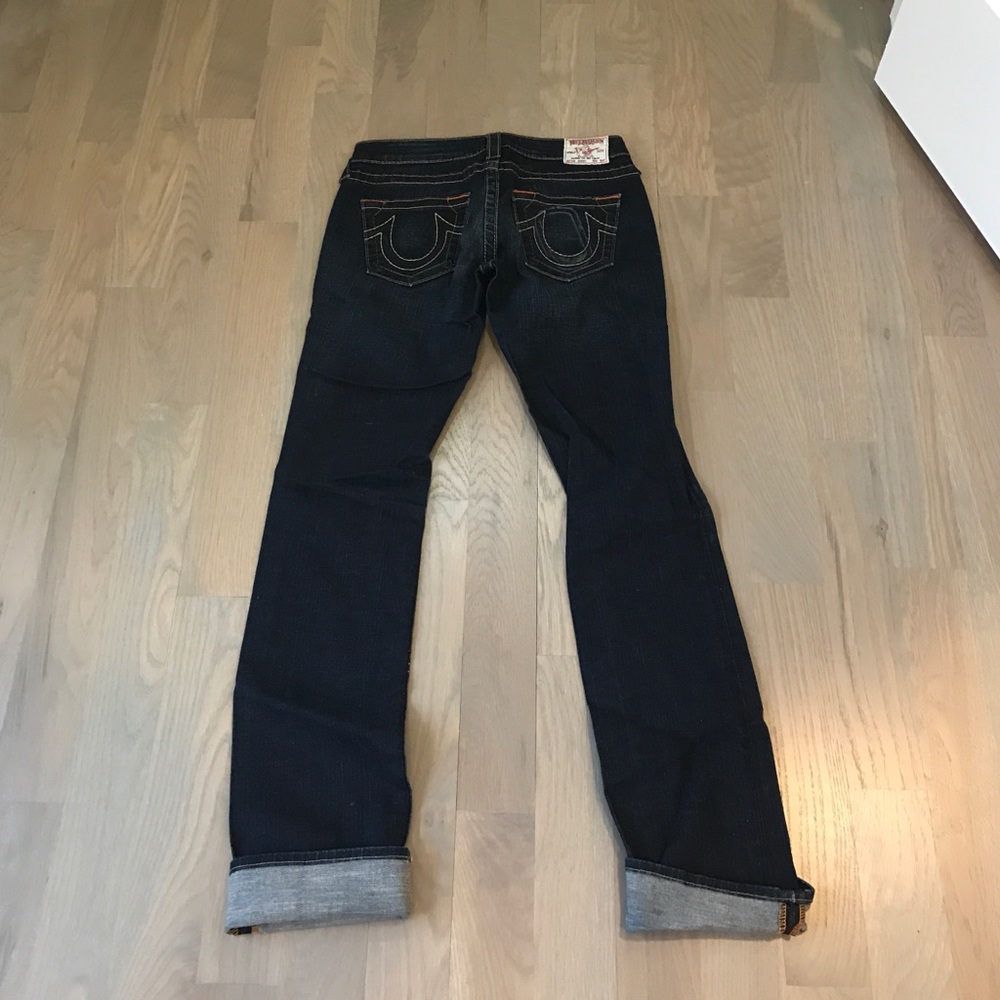 True religion boot cut blue jeans
