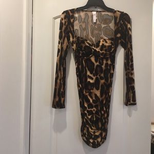 Cheetah print stretch dress