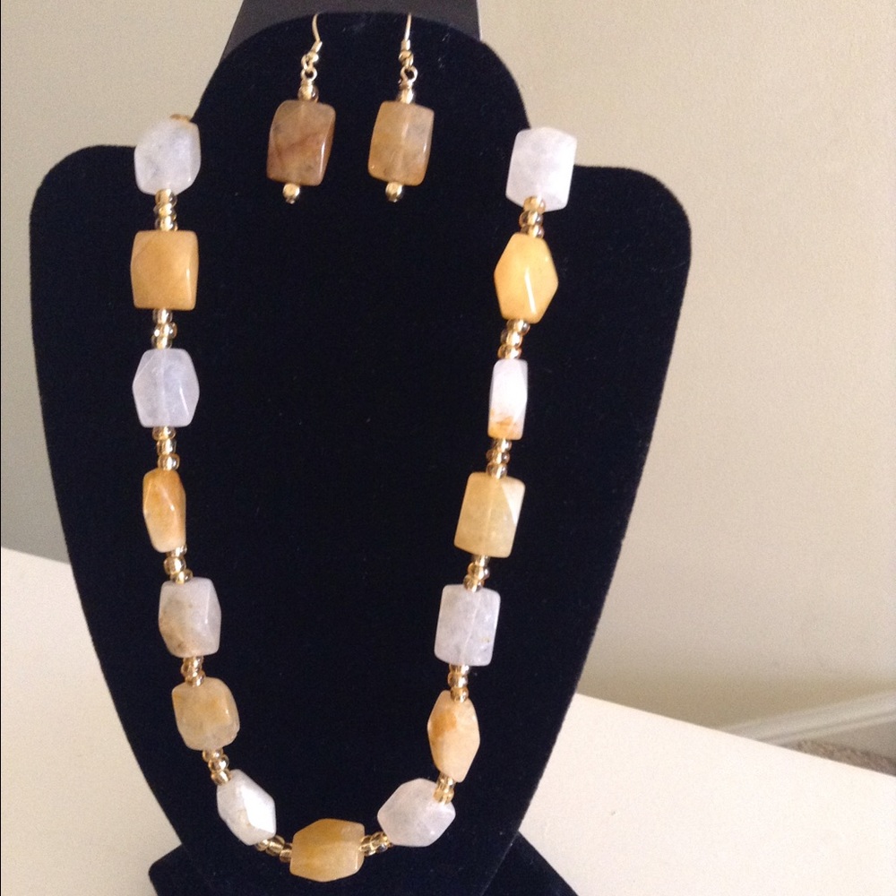 New  Gemstone Necklace Set