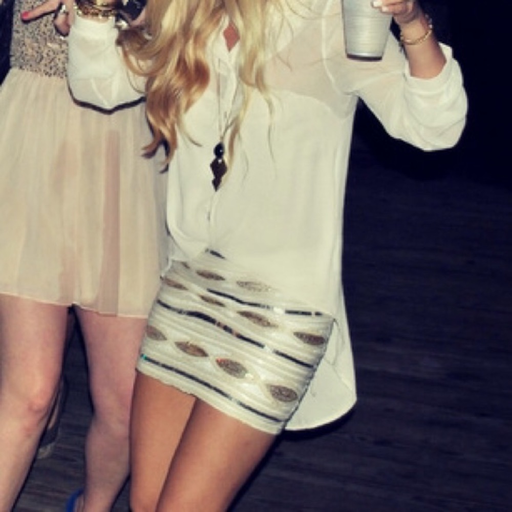 Sequin Mini Skirt