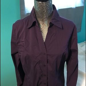 Deep purple button down shirt